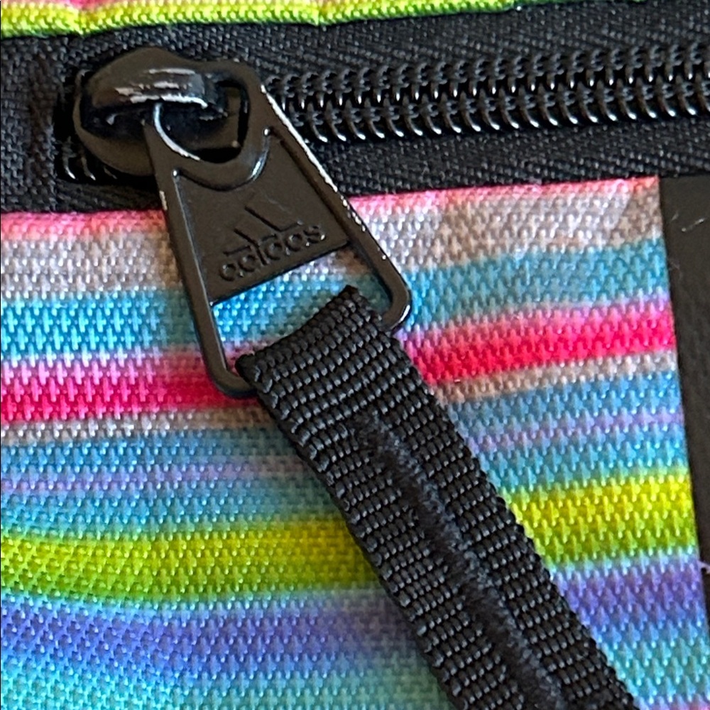 Adidas Striped Multicolor Drawstring Sackpack Wit… - image 2